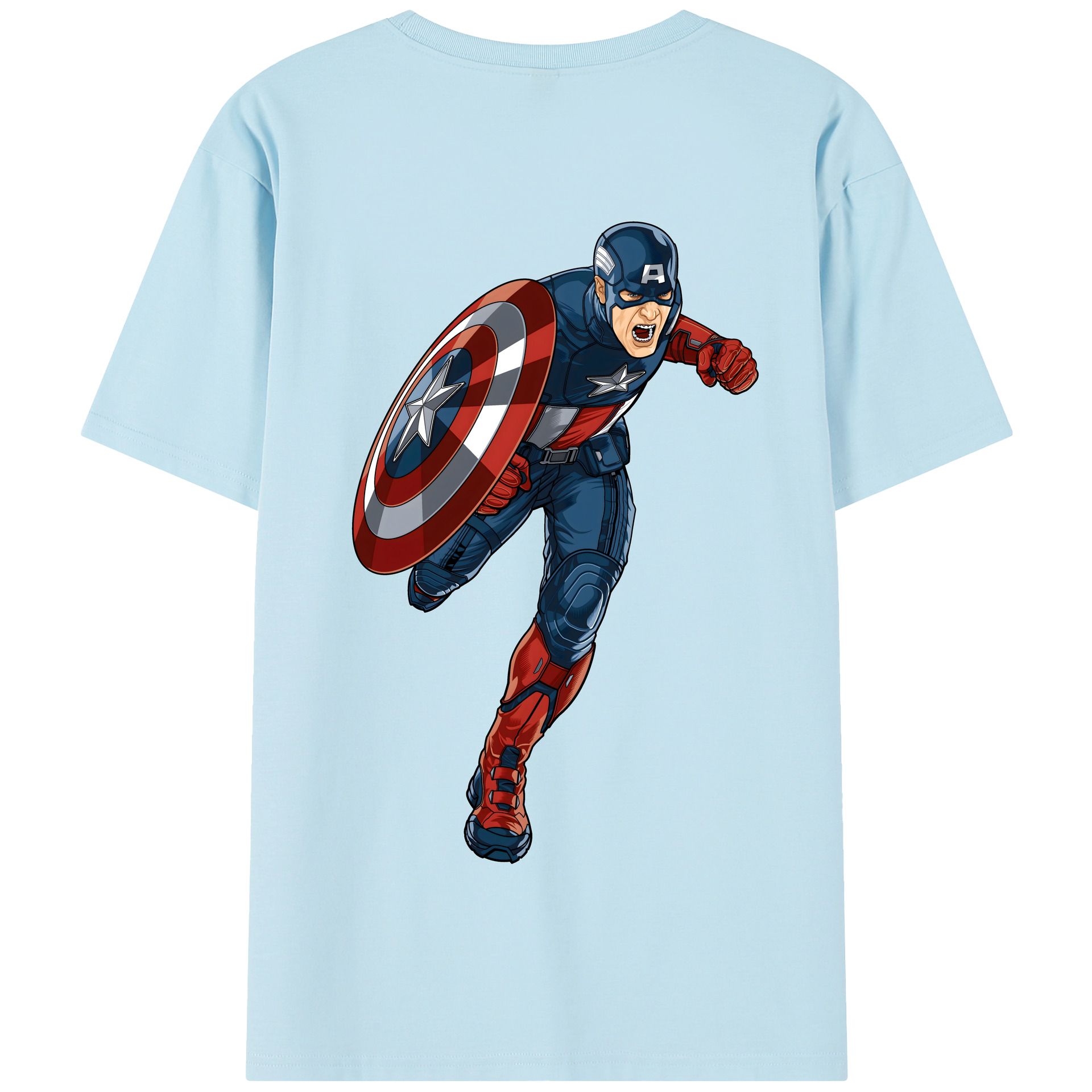 （画像用） アベンジャーズ The Avengers 綿100％半袖Tシャツ（背面プリント）